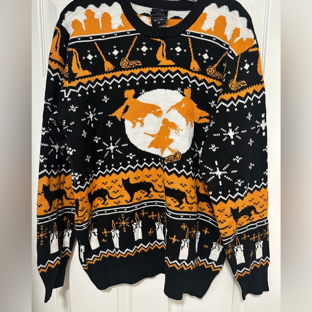 Her Universe Disney Hocus Pocus Halloween Sweater - BoxLunch Exclusive sz large